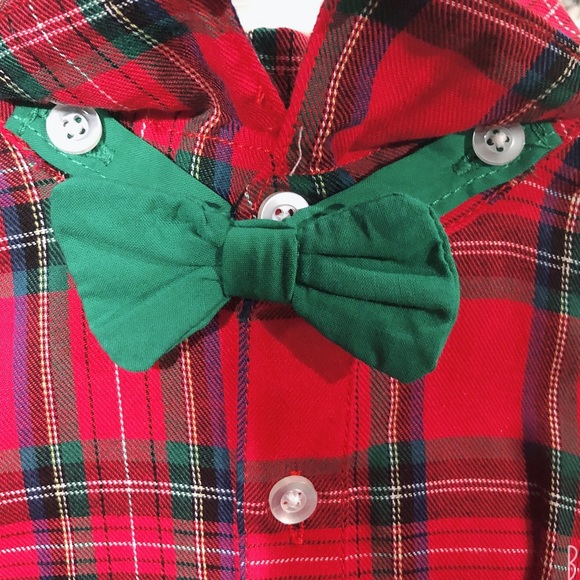 2-Piece Boys Holiday Outfit Plaid Red & Black from Baby Essentials Size 18M NWT - Picture 3 of 9